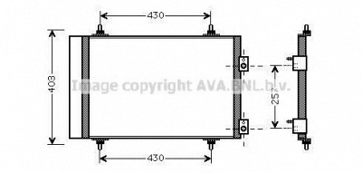 AVA QUALITY COOLING cn5240d -  Конденсатор, кондиционер